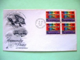 United Nations - New York 1967 FDC Cover - Montreal EXPO 67 - Canada Cancel - UN Pavilion And Flags - Brieven En Documenten