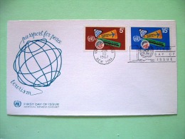 United Nations - New York 1967 FDC Cover - International Tourism Year - Luggage Tags - Covers & Documents