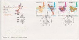 Hong Kong 1998  FDC Kites - Cartes-maximum