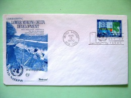 United Nations - New York 1970 FDC Cover - Lower Mekong Basin - Viet Nam - Development Project - Energy - Map - Cartas & Documentos