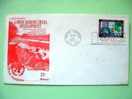 United Nations - New York 1970 FDC Cover - Lower Mekong Basin - Viet Nam - Development Project - Energy - Map - Brieven En Documenten