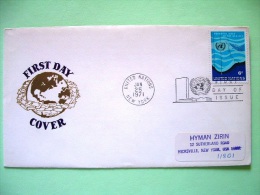 United Nations - New York 1971 FDC Cover To Hicksville - Peacefull Use Of Sea-bed - Fishes Ocean - Covers & Documents