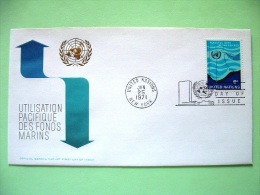 United Nations - New York 1971 FDC Cover - Peacefull Use Of Sea-bed - Fishes Ocean - Brieven En Documenten