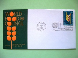 United Nations - New York 1976 FDC Cover - World Food Council - Grain - Storia Postale