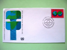 United Nations - New York 1978 FDC Cover - Technical Cooperation - Cogwheel - Briefe U. Dokumente