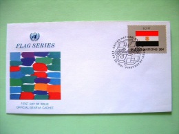 United Nations - New York 1981 FDC Cover - Flags - Egypt - Brieven En Documenten