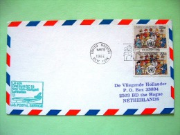 United Nations - New York 1986 First Flight Cover New York - Stuttgart (Lufthansa) To The Hague, Holland - Peoples Of... - Briefe U. Dokumente