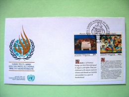 United Nations - New York 1989 FDC Cover - Human Rights 40 Anniv. - Paintings By Orozco And Kandinsky - Covers & Documents