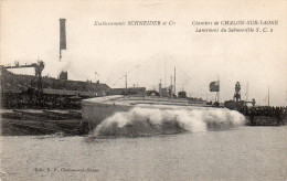 - CPA  - 71 - CHALONS - Lancement Du Submersible S.C.2 - 410 - Sous-marins