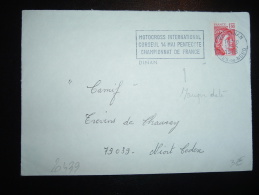 LETTRE TP SABINE DE GANDON 1,00F OBL.MEC. VARIETE 12-5-1978 DINAN (22 COTES DU NORD) - 1977-1981 Sabine Of Gandon