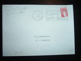 LETTRE TP SABINE DE GANDON 1,30F OBL.MEC.2-8-1980 LAMBALLE (22 COTES DU NORD)2EME JOUR TARIF URGENT 1,40F Traitée En PNU - 1977-1981 Sabine De Gandon