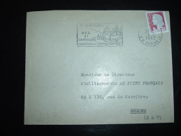 LETTRE TP MARIANNE DE DECARIS 0,25F OBL.MEC. VARIETE 2-2-1962 ST BRIEUC RP (22 COTES DU NORD) - 1960 Maríanne De Decaris