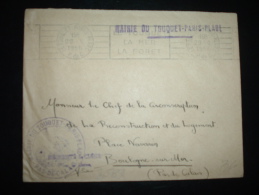 LETTRE OBL.MEC.29-6-1956 LE TOUQUET PARIS PLAGE (62 PAS DE CALAIS) + MAIRIE - Civil Frank Covers