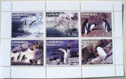 URSS (Russie) MANCHOTS, PINGOUINS, Feuillet 6 Valeurs (6) Neuf Sans Charniere MNH - Penguins