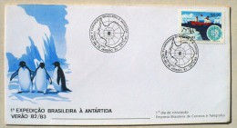 BRESIL MANCHOTS, PINGOUINS, Philatelie Polaire, Yvert 1588 FDC, Premier Jour 20/02/1983 - Penguins