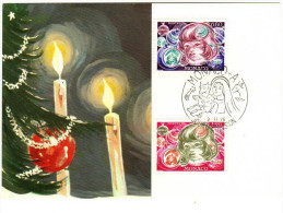 Monaco / Maximum Cards / Christmas / Candles / Mother Merry Postmark - Cartoline Maximum