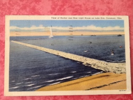 USA View Of Harbor And New Light House On Lake Erie, Conneaut, Ohio -> Belgium 1949 - Autres & Non Classés