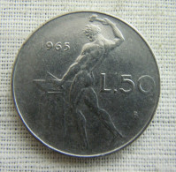 ITALIA-ITALY 50 LIRE 1965 - 50 Liras