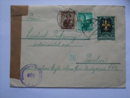 AUSTRIA 1951 CENSOR COVER  WIEN TO CZECH CSR - 1945-60 Briefe U. Dokumente