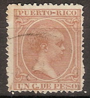 Puerto Rico U 077 (o) Alfonso XIII. 1890. Foto Estandar - Puerto Rico