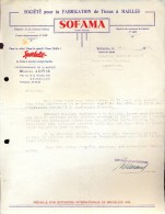 Factuur Facture Brief Lettre  - Tissus Sofama Waterloo 1946 - 1900 – 1949