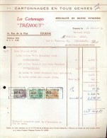 Factuur Facture Brief Lettre  - Cartonnages Tréhout Tournai Doornik 1954 - 1950 - ...