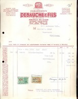 Factuur Facture Brief Lettre  - Produits Chimiques Ets. Debauche & Fils - Péruwelz 1954 - 1950 - ...