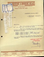 Factuur Facture Brief Lettre  - Passementerie & Broderie Belges - Anderlecht Bruxelles 1948 - 1900 – 1949