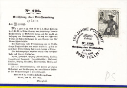 1989, Schmuckkuvert M. Ank.: 1435 U. Sst. "150 Jahre Postamt Tulln" - Lettres & Documents
