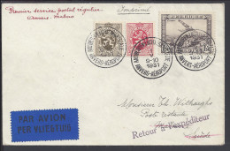 BELGIQUE - 1931 -  PREMIER SERVICE POSTAL REGULIER ANVERS-MALMO - LETTRE IMPRIME DE ANVERS POUR MALMO - - Cartas & Documentos