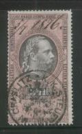 AUSTRIA 1875 EMPEROR FRANZ-JOZEF 3FL CARMINE & BLACK REVENUE PERF 13.00 X 13.00 BAREFOOT 200 - Revenue Stamps