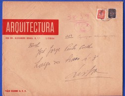 ENVELOPPE -- ARQUITECTURA - RUA ALEXANDRE BRAGA, 17 , R/C . LISBOA - Lettres & Documents