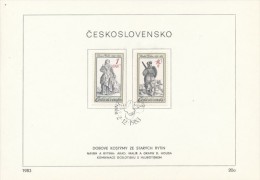 Czechoslovakia / First Day Sheet (1983/20a) Praha: Costumes On Old Engravings - Jacques Callot, Hendrich Goltzius - Gravuren