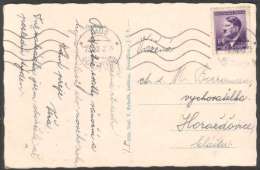 BuM1364 - Böhmen Und Mähren (1942) Taus - Domazlice (machine Postmark) Postcard, Tariff: 60h (stamp: Adolf Hitler) - Briefe U. Dokumente