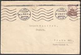 BuM1267 - Böhmen Und Mähren (1940) Pilsen 3 - Plzen 3 (machine Postmark) Letter, Tariff: 1,20K (stamp City Brno - Church - Briefe U. Dokumente