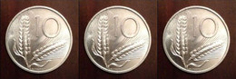 ITALIA - Lire 10 1971 - FDC/Unc Da Rotolino/from Roll 3 Monete/3 Coins - 10 Lire