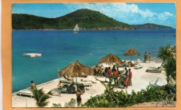 St Thomas VI Old Postcard Mailed From Antigua To USA - Vierges (Iles), Amér.