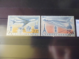 TCHECOSLOVAQUIE TIMBRE  ISSU COLLECTION    YVERT   N° 45.46 - Luchtpost