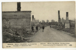 GLANNES. - La Grande-Rue Incendiée Le 7 Septembre 1914 - Sonstige & Ohne Zuordnung