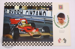 Motorsport Grand Prix Postcard - Great Britain Pilot John Milles - Car: Lotus 49C. F1 Engine Ford V8, 420 HP - Grand Prix / F1