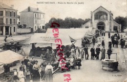 79 - SAUZE VAUSSAIS - PLACE DU MARCHE  LE JEUDI - STAND BEAUDOUX NOYER FABRICANT ETOFFES A CIVRAY - Sauze Vaussais