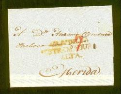 1828.- JARANDILLA A MÉRIDA - ...-1850 Prephilately