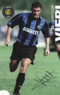 Cartolina Autografata "Christian Vieri" Inter F.C. - Autographes