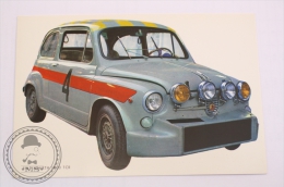 Motorsport Rally Postcard - Old Rally Car - Fiat Abarth 1000 TCR - Rallye