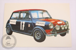 Motorsport Rally Postcard - Old Rally Car - Moris Cooper - Rally Racing