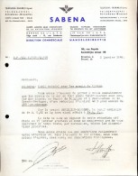 Factuur Facture Brief Lettre  - SABENA - Bruxelles -1949 - 1900 – 1949