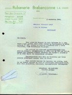 Factuur Facture Brief Lettre  - Rubanerie Brabançonne - Bruxelles 1947 - 1900 – 1949