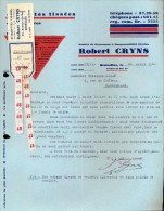 Factuur Facture Brief Lettre  - étiquettes Tissées - Robert Cryns - Bruxelles 1946 - 1900 – 1949