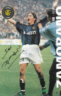 Cartolina Autografata "Ivan Zamorano" Inter F.C. - Autógrafos