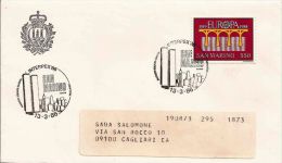 SAN MARINO MARCOFILIA ANNULLO INTERPEX '86 1986 TORRI GEMELLE TWIN TOWERS - Storia Postale